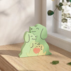 Dogs Family Puzzles Clay Silicone Mold Cat Bear Elephant Gypsum Plaster Mould Animal Craft Ornament Cement Concrete Resin Mold
