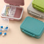 3 Grids Organizer Container For Tablets Travel Pill box With Seal Ring Small Box For Tablets Wheat Straw Container For Medicines
