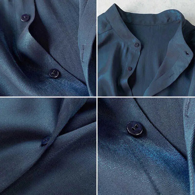 Comfortable Turn-down Collar All Seasons Women's Clothing 2023 Chiffon Trend All-match Korean Solid Color Long Sleeved Blouses