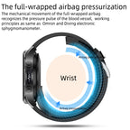 Sapphire Glass AMOLED Blood Pressure Smart Watches ECG Blood Oxygen Blood Pressure Air Pump Sport Health Tracking Smartwatch NFC