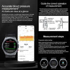Sapphire Glass AMOLED Blood Pressure Smart Watches ECG Blood Oxygen Blood Pressure Air Pump Sport Health Tracking Smartwatch NFC