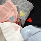 Girls Skirts Jk Pleated Skirt Candy Color Embroidery Love Solid Color Simple Casual Loungewear Outfit Children's Clothes