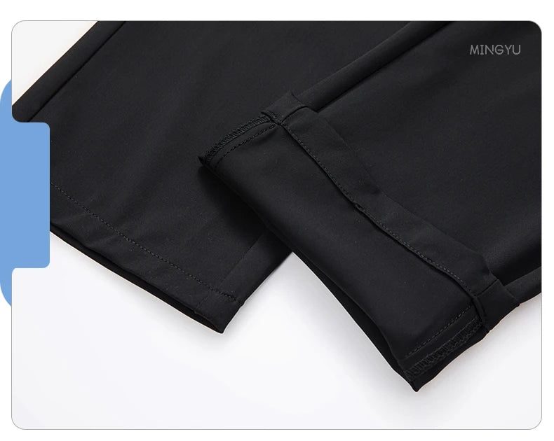Summer High Stretch Smooth Ice Silk Casual Pants Man Thin Soft Elastic Waist Korean Grey Sweatpants Sports Jogging Trousers Male