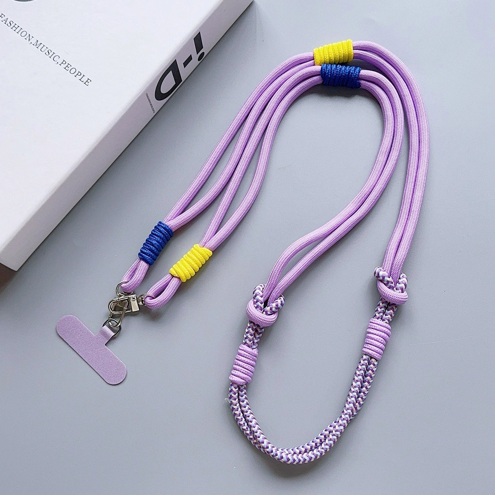 Personalized Trend Double Color Mobile Phone Universal Lanyard Diagonal Span Long Rope Shoulder Strap Rope Fashion Safety Rope
