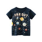 Children Short Sleeve T-shirts Korean Version Kids Clothing Boy Baby Cotton Tees 2-9 Years Summer Cartoon Tops