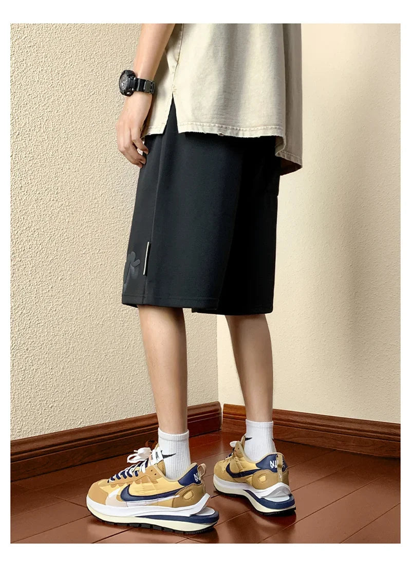 Summer Y2K Vintage Foamed Printed Men‘s Shorts Hip Hop Fashion Baggy Short Pants Gym Sports Bermudas Para Hombre Streetwear