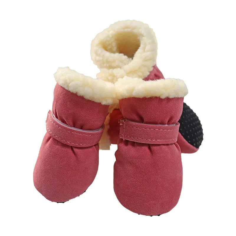 4Pcs /Set Winter Pet Shoes for Small Medium Dogs Windproof Boots Non Slip French Bulldog Chihuahua Shoes accesorios para perros