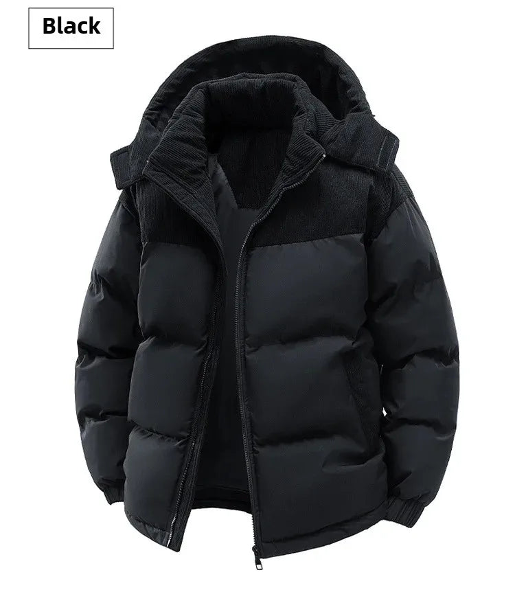 High Quality Thickened Cotton Jacket for Men Winter Windproof Warm Hooded Coat Couple Casual Wear Chinese Brand Outerwear