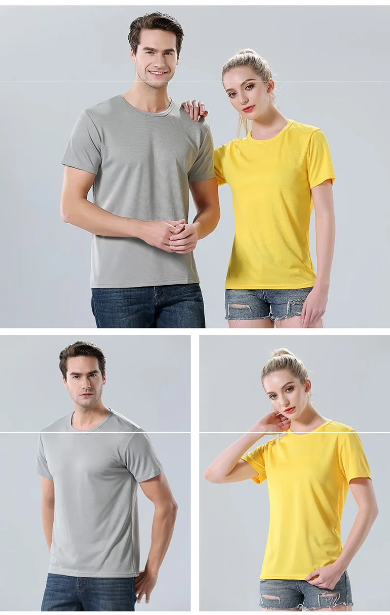 Multicolor Quick Dry T Shirt Summer Short Sleeve Fitness Shirt Running Football Jersey Training Workout Breathable Sportswear