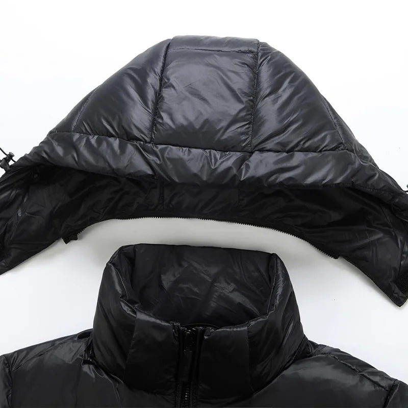 Thicken Autumn Winter Men Coats Detachable Hood Mens Puffer Jacket Sleeveless White duck down Vest Jackets Warm Hooded Jacket