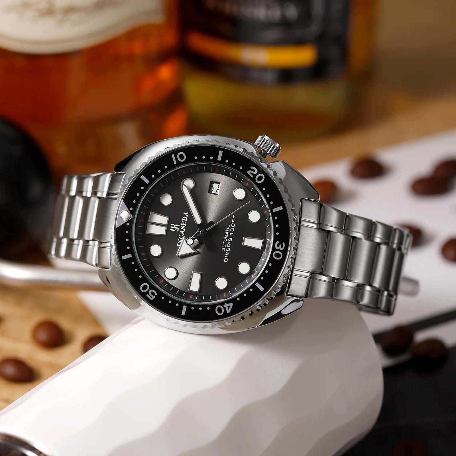 New INCASEDA top brand luxury fashion men's business watch super luminous men's automatic mechanical watch