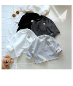 Striped Cute Baby Long Sleeved T-shirt Children Clothes Tops Boy's Sweatshirt Kids O-neck Pullover Blouse 1 2 3 4 5 6years