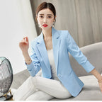 Spring New Women's Long-sleeved Suit Jacket, Korean Style Slim Short Coat Women, Asian Size M-XXXL, Girl's Blazers