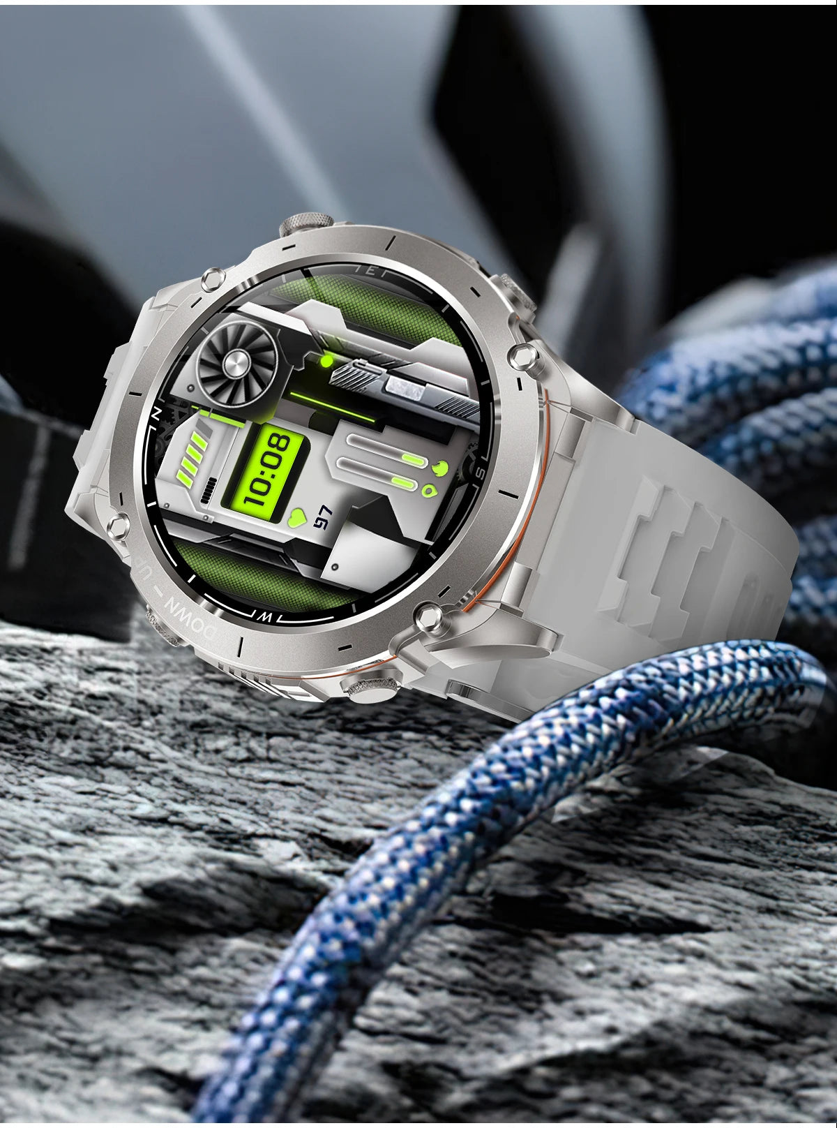 Men New Outdoors Sports Military GPS SmartWatch 10ATM Waterproof 730mAh High Battery Compass NFC HD Call For Huawei Xiaomi Watch
