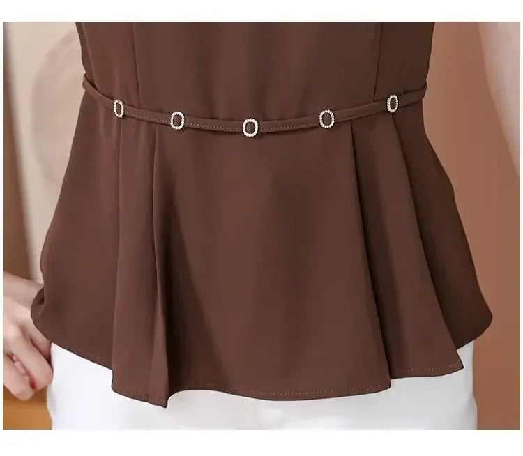 New Summer Solid Color Short-sleeved T-shirt Women with Large Size Fat Mm Slim V-neck Top Fashionable Temperament Small Shirt