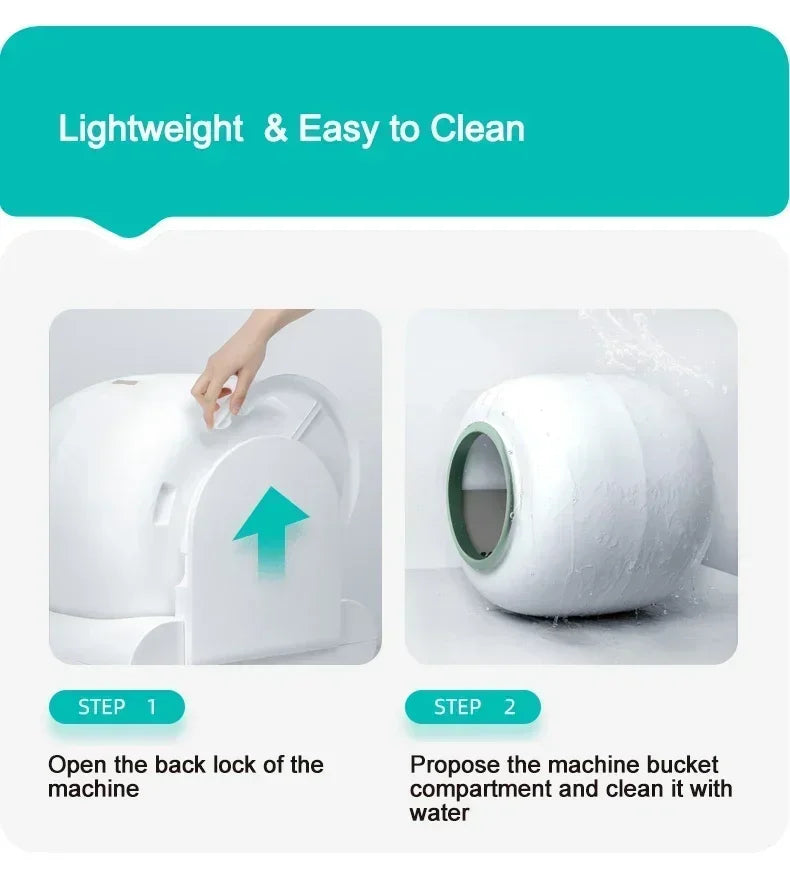 Tonepie Automatic Cat Litter Box Self-Cleaning APP Control 65L Smart Cat Toilet Electric Ion Deodorizati Detachable Tonepie Ti+