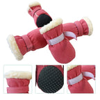 4Pcs /Set Winter Pet Shoes for Small Medium Dogs Windproof Boots Non Slip French Bulldog Chihuahua Shoes accesorios para perros