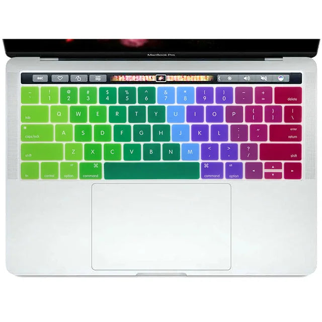 US Version English Language Silicone Keyboard Cover Skin For MacBook Pro 13 15 Retina TouchBar A1989 A1990 A2159 A1706 A1707