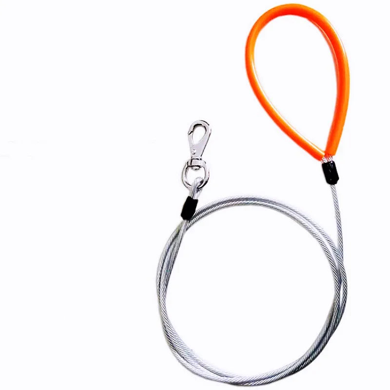 Dog Leash Steel Wire Dogs Chain Anti-Bite Leash for Dog Walking Traction Rope 2m Long Chew Proof Dogs Leashes Pet Accessories