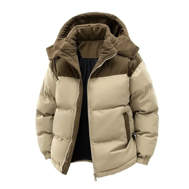 High Quality Thickened Cotton Jacket for Men Winter Windproof Warm Hooded Coat Couple Casual Wear Chinese Brand Outerwear
