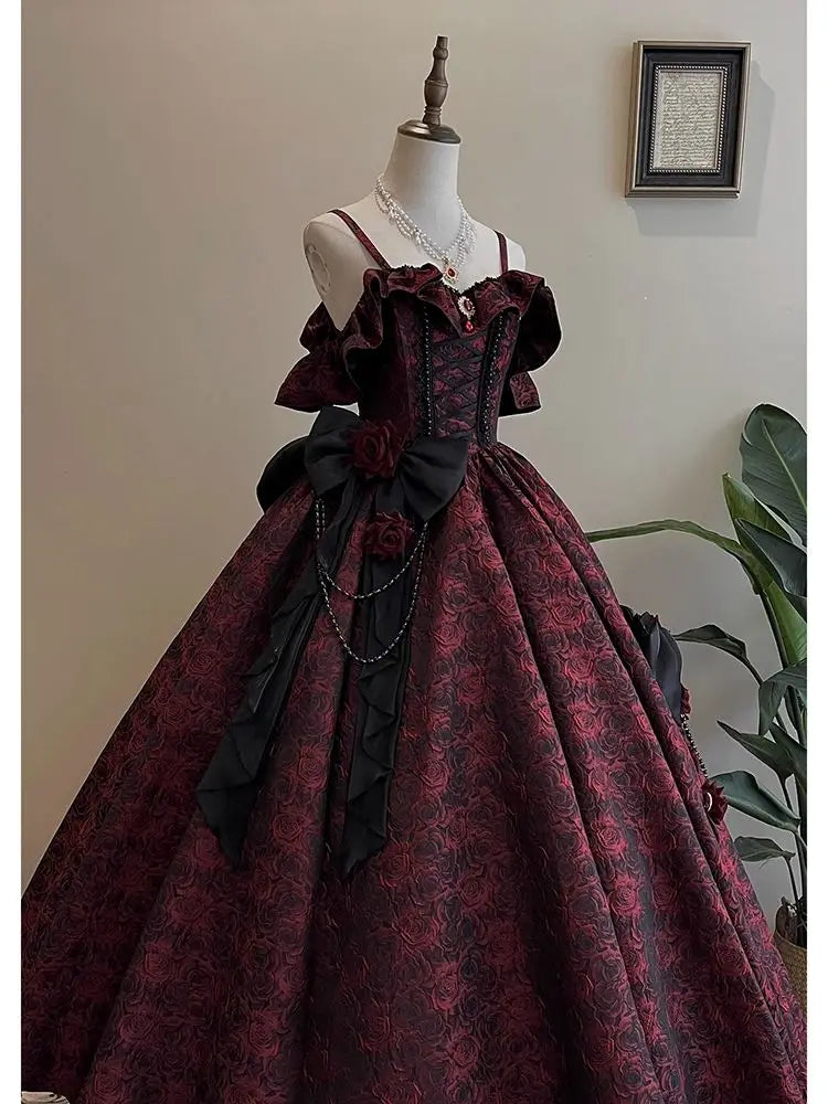 Japan Pink Lolita Wedding Floor-Length Dress Gorgeous Adult Formal Dress Heavy Industry 2024 New