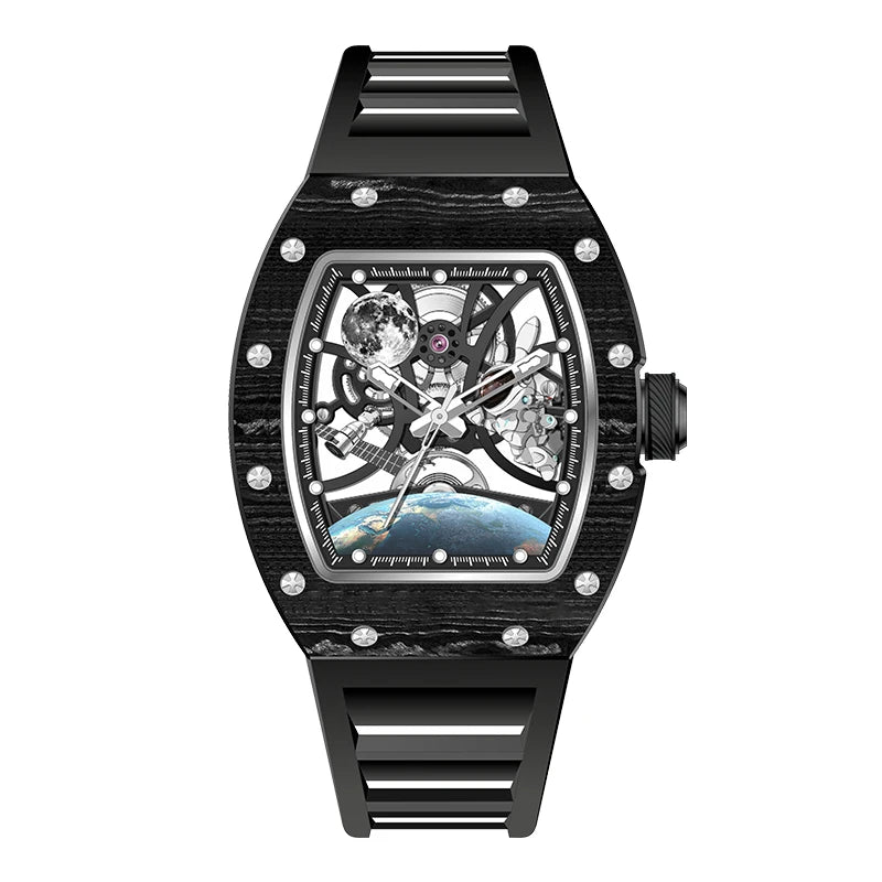 Luxury Automatic Watches Mens Mechanical Watch Bracelet Accessories  Waterproof Stainless Steel Clock Relogio