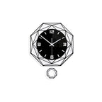 Polygonal Swinging Wall Clock with Swinging Function Suitable for Living Room Office Living Room Decoration Clock
