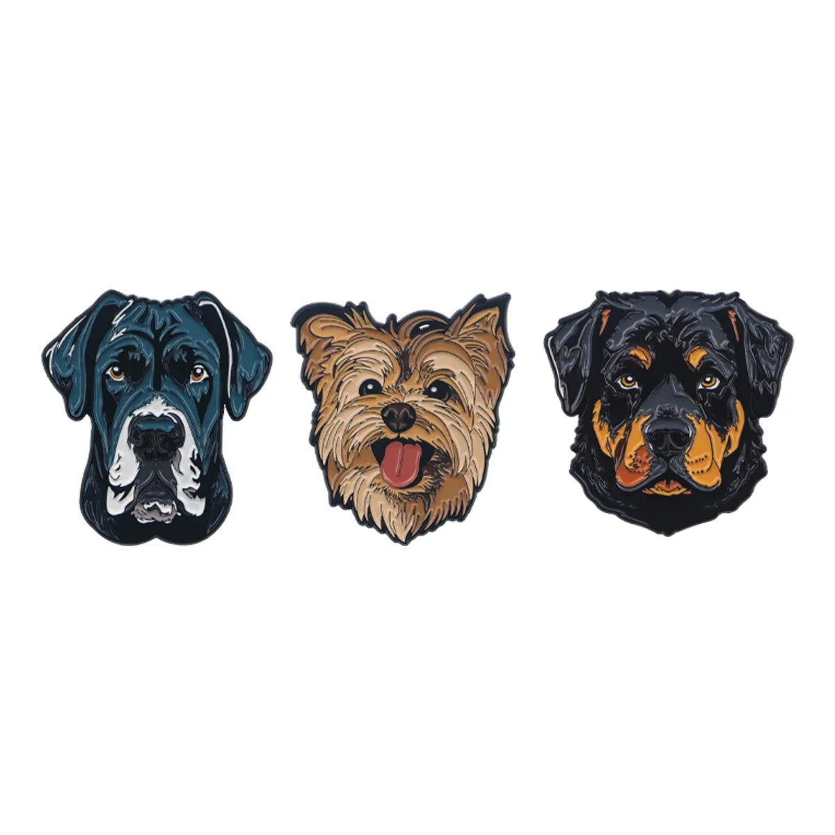 2-10pcs/set Funny Animals Series Enamel Pin Cartoon Cats Dogs Brooch Set Lapel Pins Badge on Backpack Clothing Accessories Gifts
