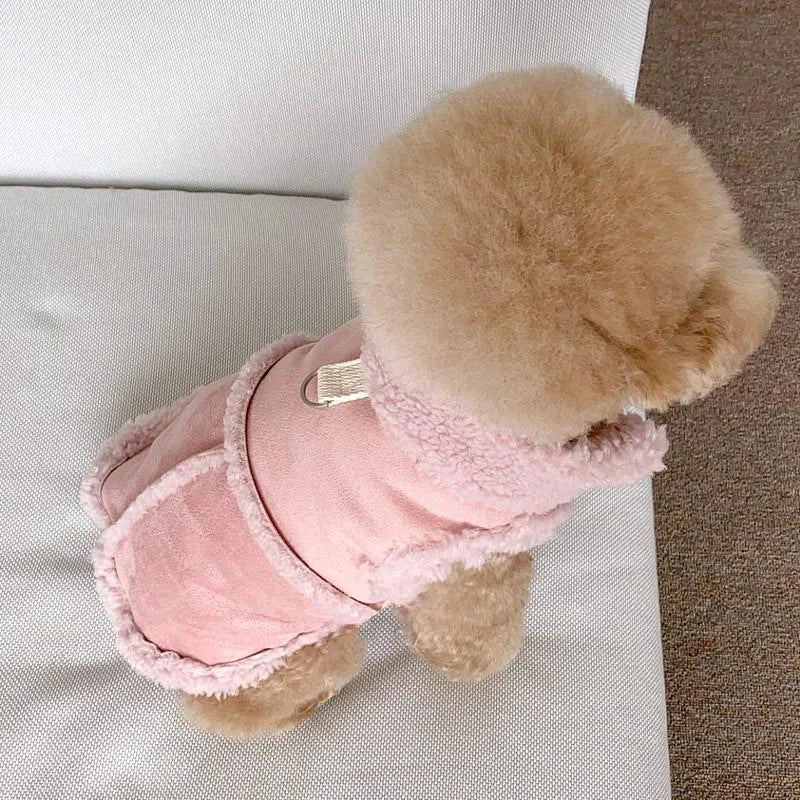 Pet Autumn And Winter Clothing Classic Solid Dog Vests Fleece Warm Pet Dog Clothes For Small Medium Dogs Jackets Puppy Clothing