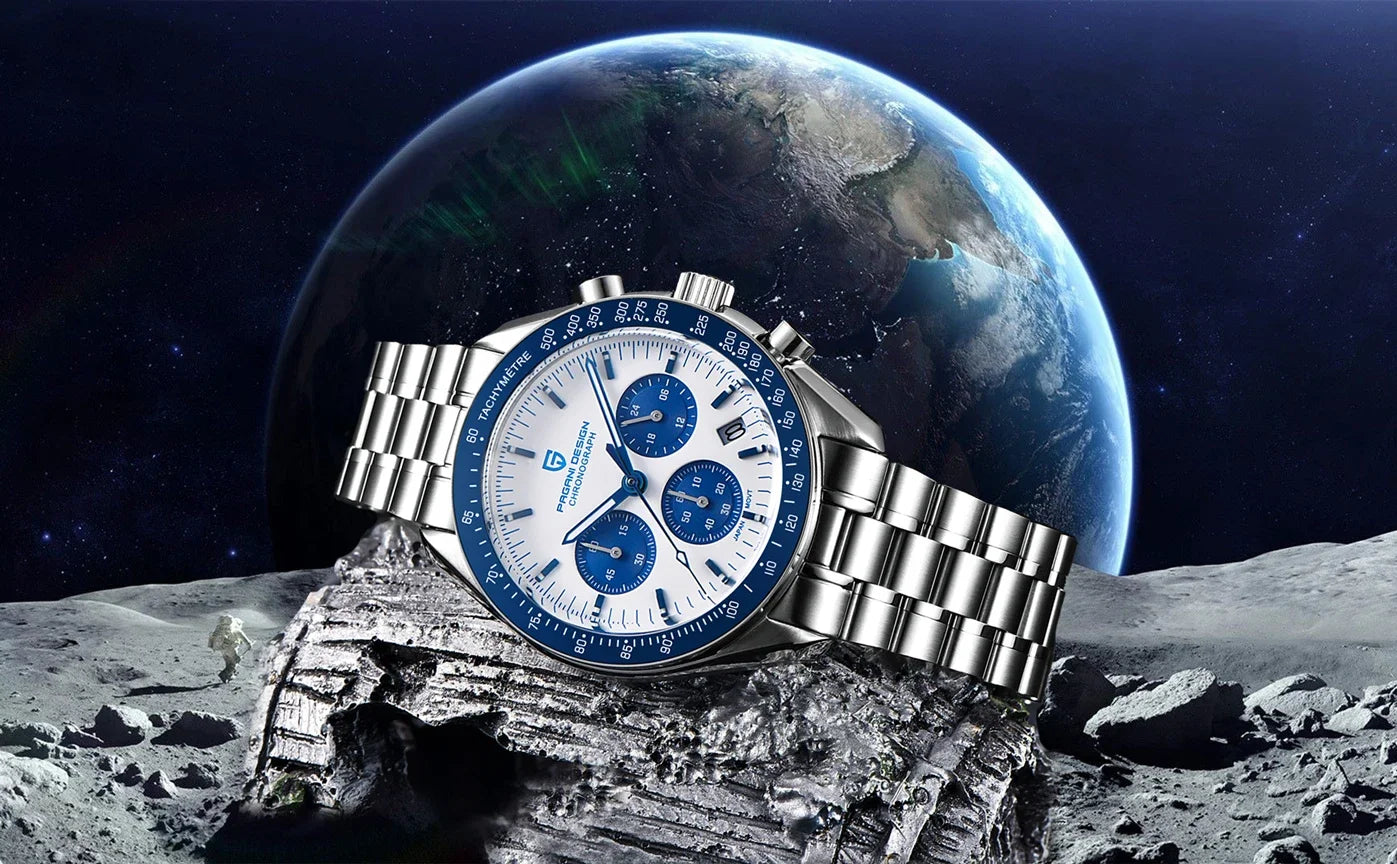 2025 New PAGANI DESIGN Moon V6 Men's Watches Luxury Quartz Watch For Man Chronograph VK63 Men Gift AR Sapphire Mirror Luminous