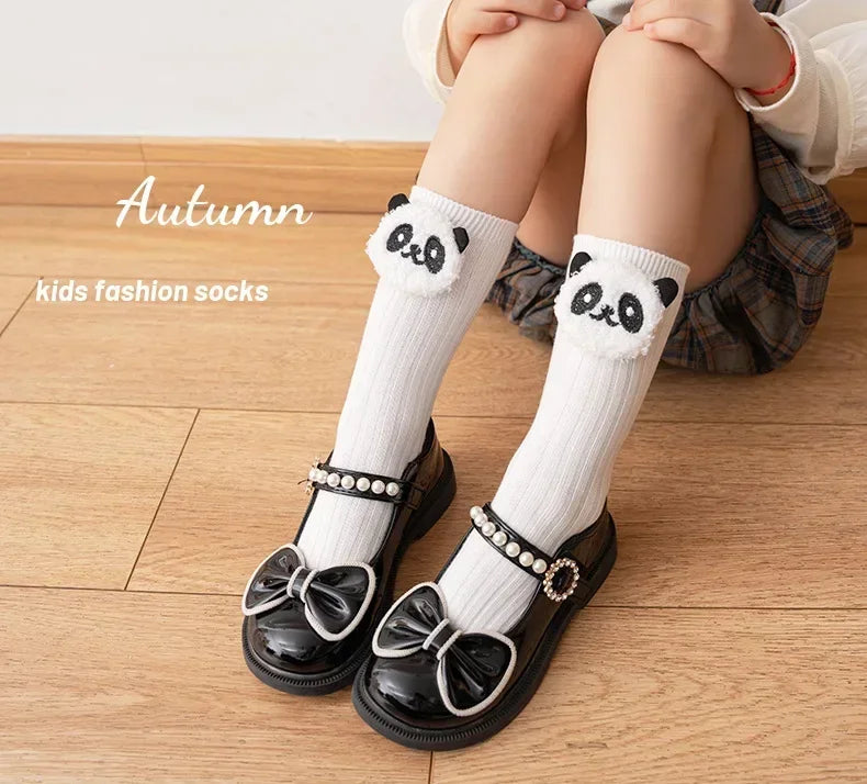 Kuromi Melody Cinnamoroll Kitty Cat Sanrio Socks for Children's Girls Cartoon Kawaii Korean Style Mid-Tube Trendy Student Socks