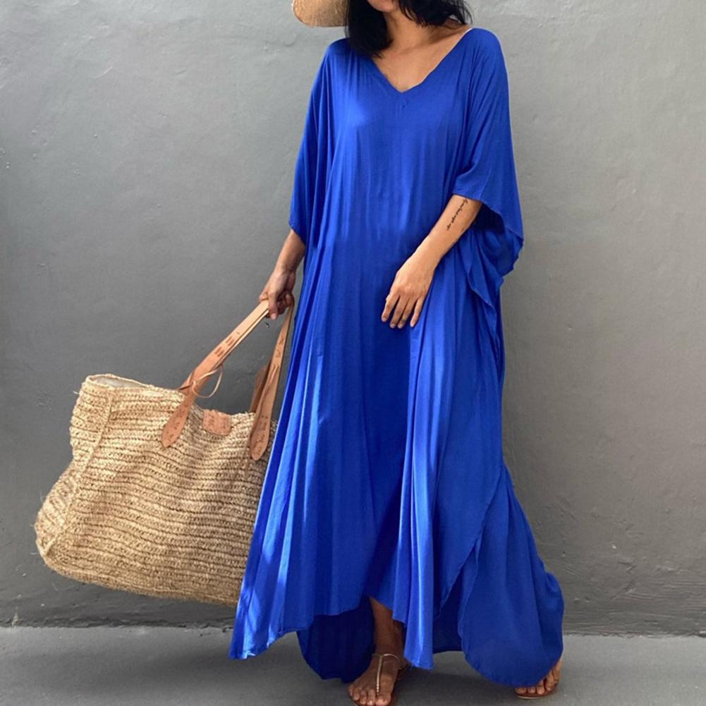 Beach Cover Up Kimono Women Summer 2023 New Pareo Swimsuit Cape Solid Bohemian Tunic Dresses Bathing Suits Dropshipping