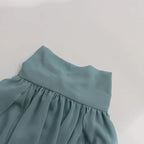 TWOTWINSTYLE Solid Minimalist Slimming Blouses For Women O Neck Off Shoulder Sleeves Temperament Minimalsit Shirts Female New