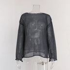 Y2k Women 2024 Summer Autumn Women Pullovers Chic Pink Casual Fashion Loose Elegant Sweater White Jumper Sueter Mujer