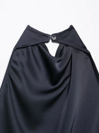 MYST&ZA2025 new summer women's casual simple halter neck backless sleeveless top + drawstring wide-leg trousers