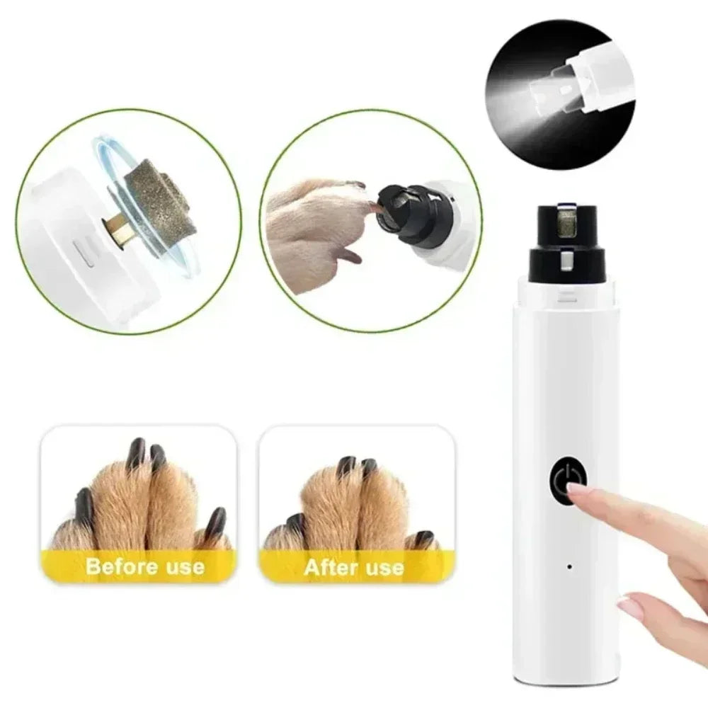 Electric Pet Nail Clipper USB Charging for Dogs Cats Portable Safe Nail Grinder for Small Medium Large Puppies  Kittens Grooming