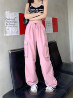 High Waist Wide Leg Workwear Pants Women's Spring 2024 Loose Sun Protection Casual Sports Thin Style Fashionable Trousers