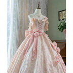Japan Pink Lolita Wedding Floor-Length Dress Gorgeous Adult Formal Dress Heavy Industry 2024 New