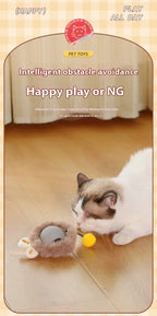 Interactive Cat Toy Ball Rolling Balls Pet Kitten Cats Teaser Automatic Electric Smart Game Plush Toys Play Stimulator Training
