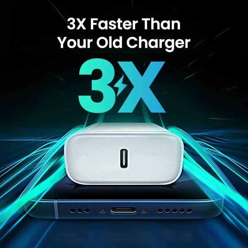 Original PD 40W Fast Charger For iPhone 15 11 12 13 14 16 Pro Max Charging Cable For iPhone USB Type C Charger Phone Accessories