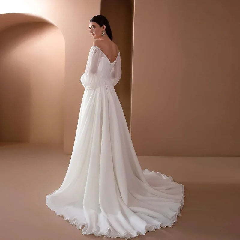 Sexy Fashion Long Sleeve Off Shoulder High Waist Corset Folds Evening Graduation Dress Robe Prom Elegant Women Long Party Dress