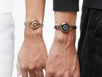 Totwoo Long Distance Relationship Touch Bracelets Couple Birthday Gift Smart Bluetooth Jewelry with App Support iOS Android