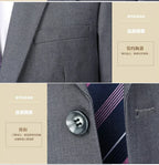 S-8XL New  (Blazer+ Pants) Men's Fashion Business Gentleman Trend Slim-fit Casual Wedding Travel Plus-size Solid Color Suit