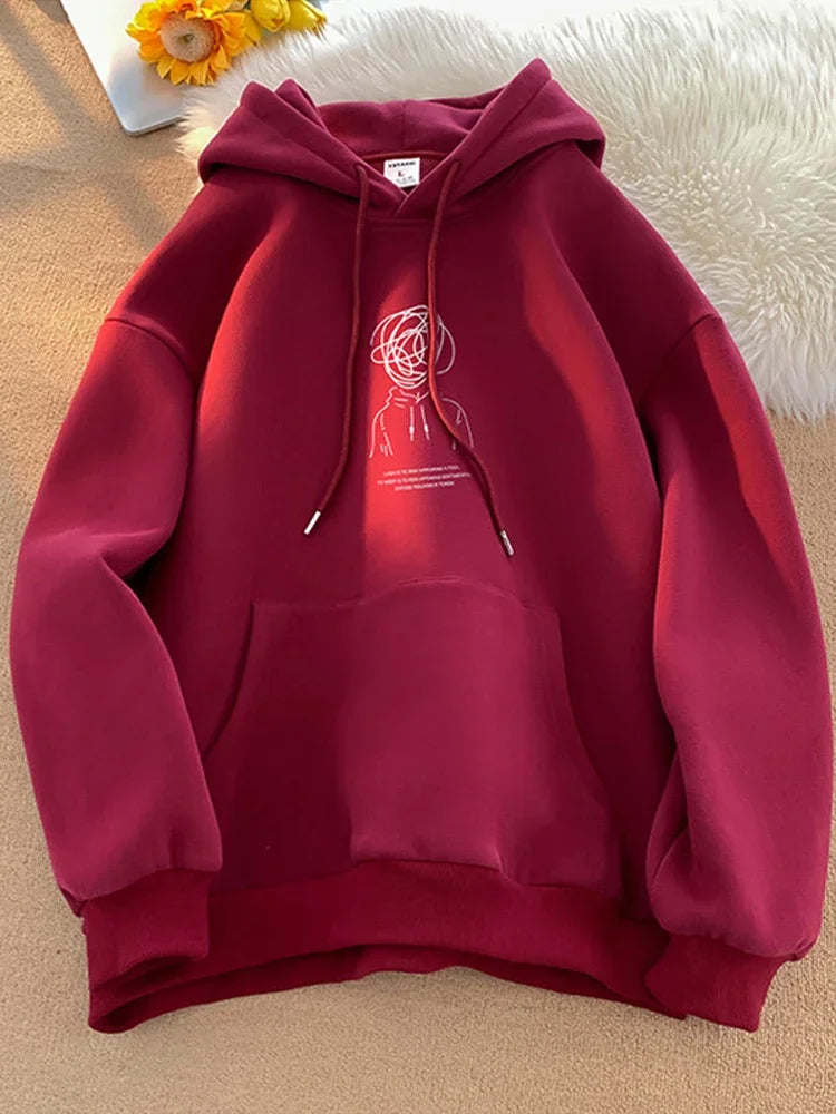 Funny Brainstorming Boy Graphic Hoodies For Men Hip Hop Fashion Baggy Sweatshirts Oversized Clothes Fleece Pullover Sweatshirts