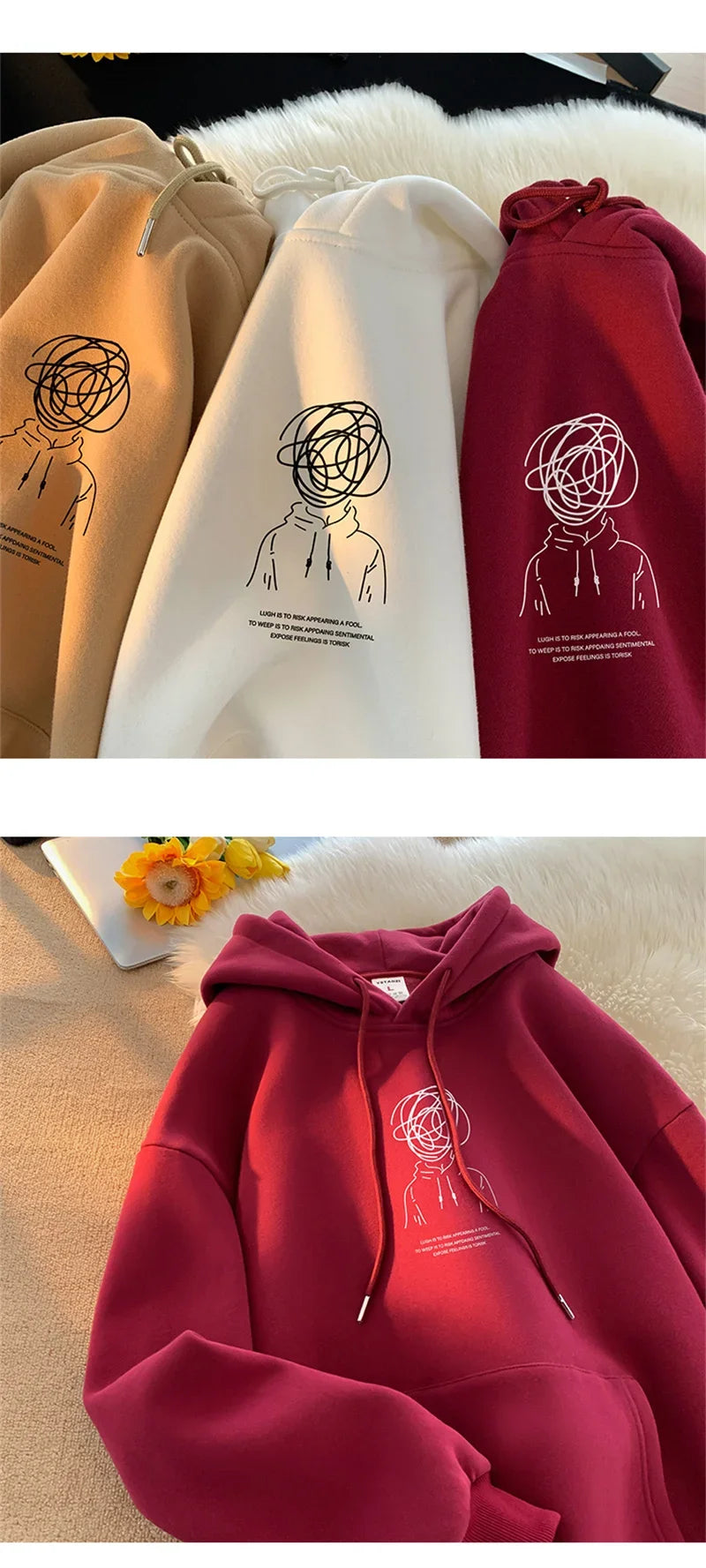 Funny Brainstorming Boy Graphic Hoodies For Men Hip Hop Fashion Baggy Sweatshirts Oversized Clothes Fleece Pullover Sweatshirts