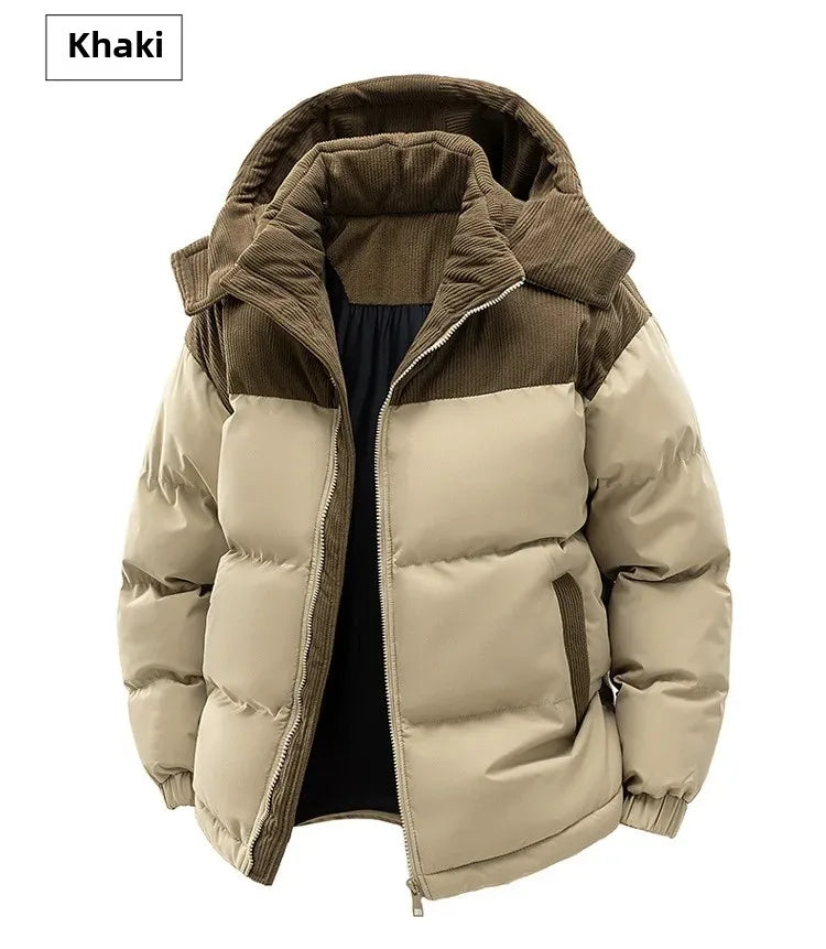 High Quality Thickened Cotton Jacket for Men Winter Windproof Warm Hooded Coat Couple Casual Wear Chinese Brand Outerwear