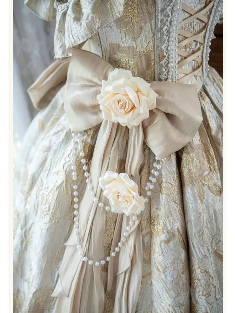 Japan Pink Lolita Wedding Floor-Length Dress Gorgeous Adult Formal Dress Heavy Industry 2024 New