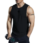Summer men's gym fashion vest fitness training clothes quick drying loose fit sleeveless shirt men's sports basketball vest top