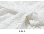 Lace White Prom Dress Women 2023 Summer Autumn Long Sleeve Sexy Slash Neck A Line Midi Party Vestidos Flower Embroidery