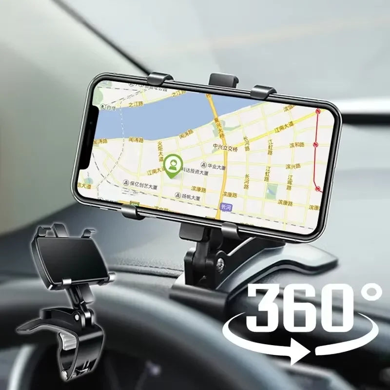 Universal Car Mobile Phone Holder Dashboard Easy Clip Mount Stand Cellphone Stand For GPS Navigation Windshield Hanging Holder